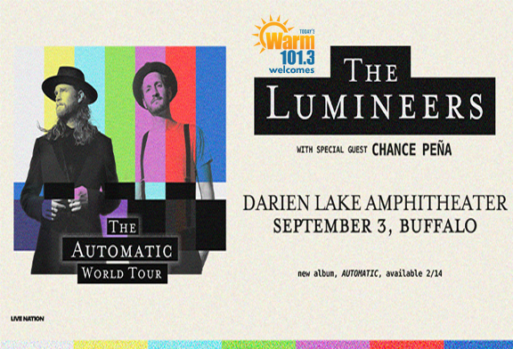 Warm 101.3 Welcomes: The Lumineers - September 3rd